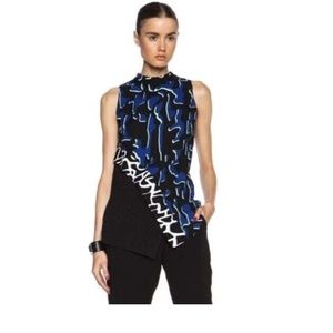 NWOT PROENZA SCHOULER Asymmetric Blouse Womens Size 8